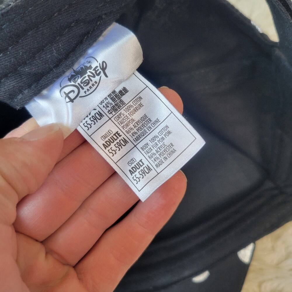 Disney Parks Womens Minnie Mouse Polka Dot Pom Pom Baseball Cap with Bow - Picture 7 of 7